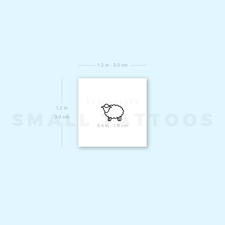 Tiny Sheep Temporary Tattoo (Set of 3)