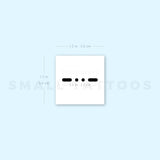 Morse Code X Temporary Tattoo (Set of 3)