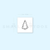 Fine Line Pine Tree Temporary Tattoo (Set of 3)