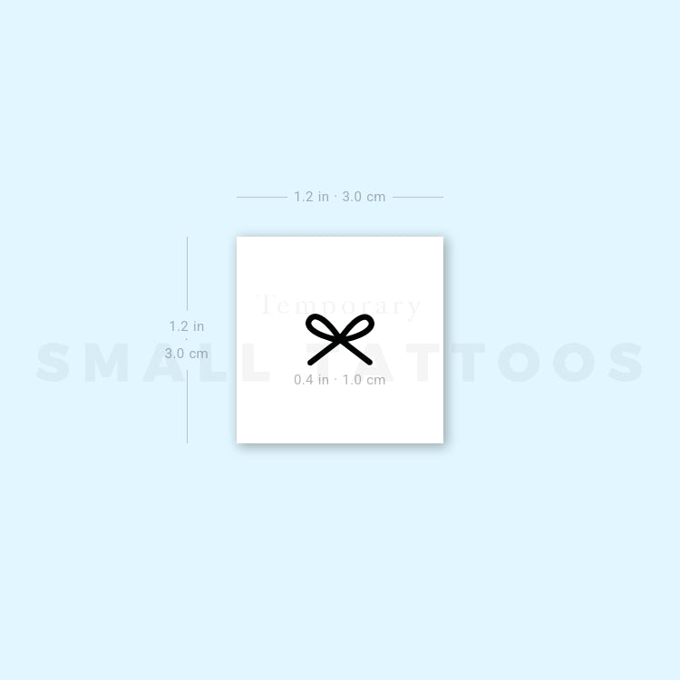 Tiny Ribbon Bow Temporary Tattoo (Set of 3)