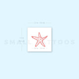Red Sea Star Temporary Tattoo (Set of 3)