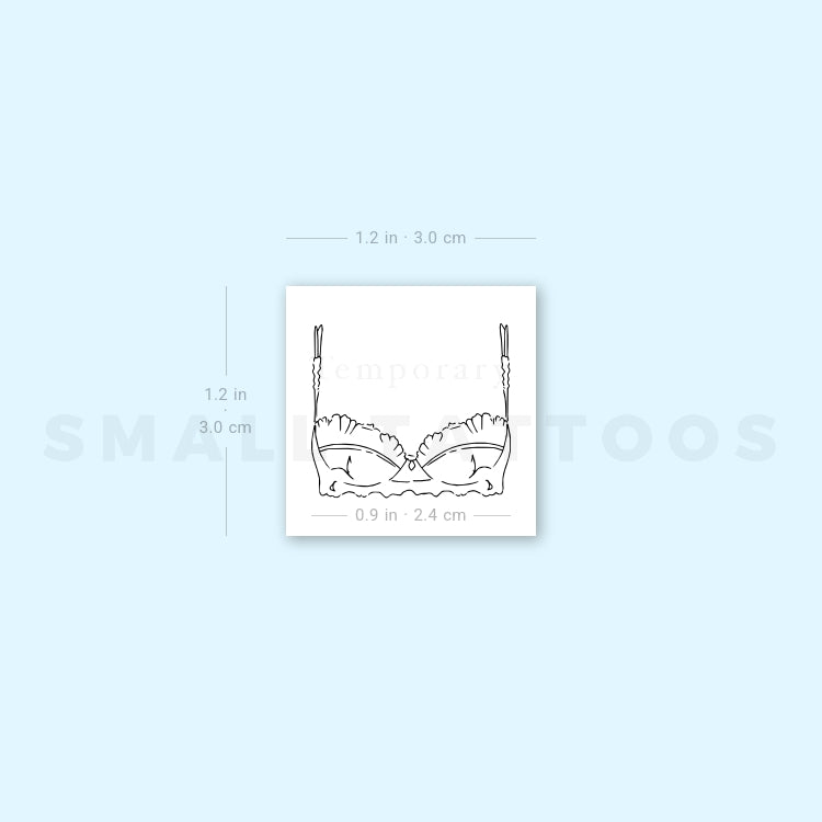 Bra Temporary Tattoo By M3.Ink (Set of 3)