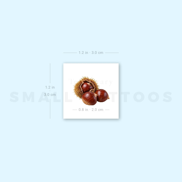 Chestnuts Temporary Tattoo (Set of 3)