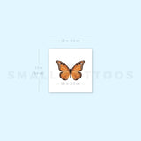 Orange Butterfly Temporary Tattoo (Set of 3)