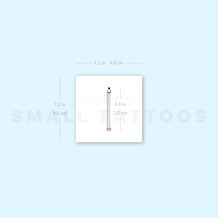 Little Pencil Temporary Tattoo (Set of 3)