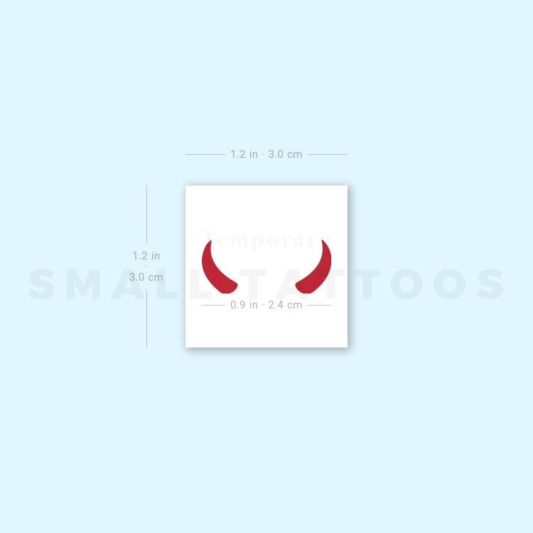 Devil Horns Temporary Tattoo (Set of 3)