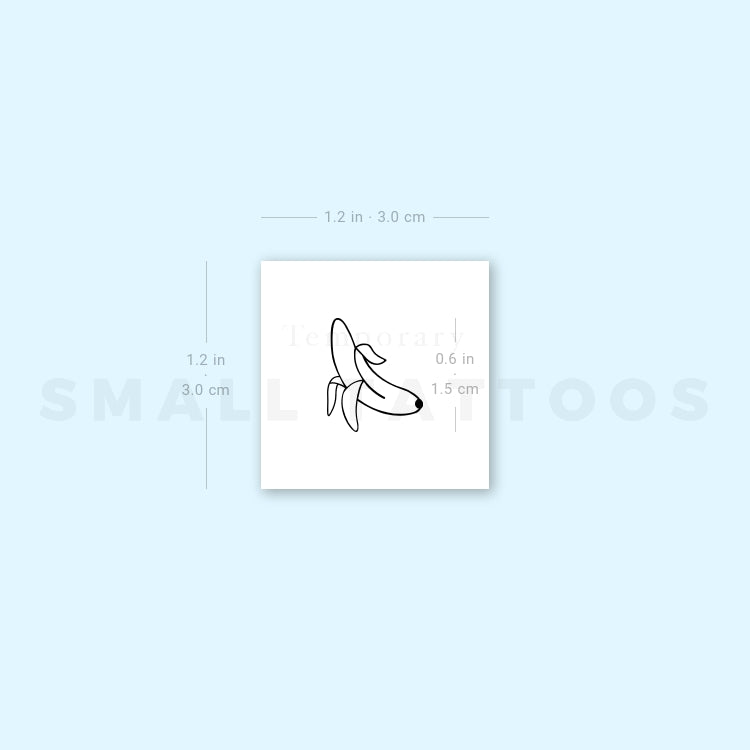 Little Banana Temporary Tattoo (Set of 3)