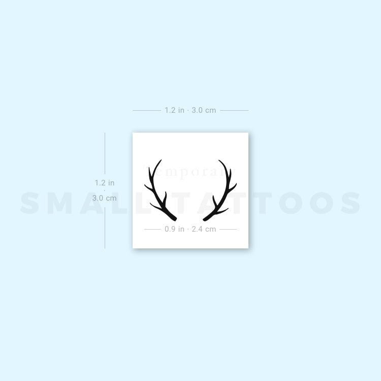 Antlers Temporary Tattoo (Set of 3)