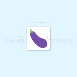 Eggplant Emoji Temporary Tattoo (Set of 3)