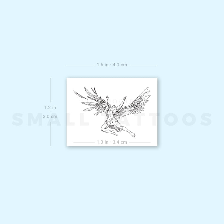 Fall Of Icarus Temporary Tattoo (Set of 3)