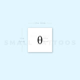 Theta θ Temporary Tattoo (Set of 3)