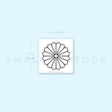 Minimalist Chrysanthemum Temporary Tattoo (Set of 3)