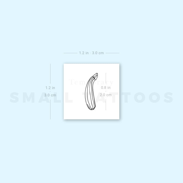 Zucchini Temporary Tattoo (Set of 3)