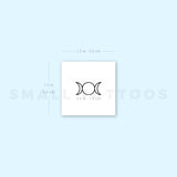 Triple Goddess Symbol Temporary Tattoo (Set of 3)