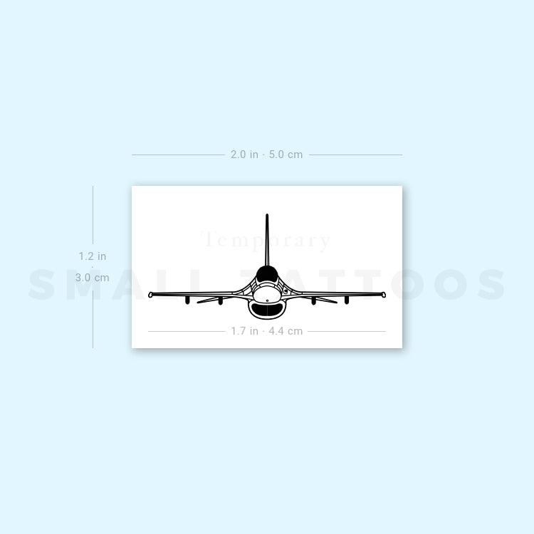 F-16 Temporary Tattoo (Set of 3)