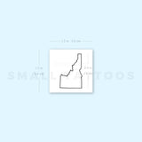 Idaho Map Outline Temporary Tattoo (Set of 3)