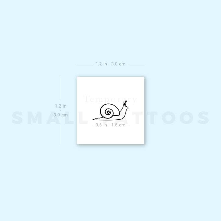 Minimalist Snail Temporary Tattoo (Set of 3)