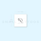 Letter P Script Temporary Tattoo (Set of 3)