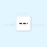 Morse Code W Temporary Tattoo (Set of 3)