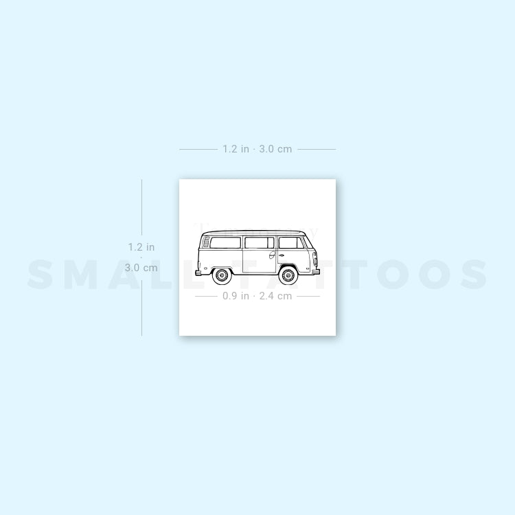 Tatuaje temporal de furgoneta Volkswagen T2 (juego de 3)
