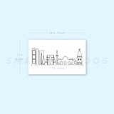 Madrid Skyline Outline Temporary Tattoo (Set of 3)