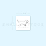 Basset Hound Temporary Tattoo (Set of 3)
