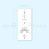 Vertical Ornament Temporary Tattoo By M3.Ink (Set of 3)