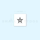Interlaced Pentagram Temporary Tattoo (Set of 3)