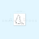 England Map Temporary Tattoo (Set of 3)