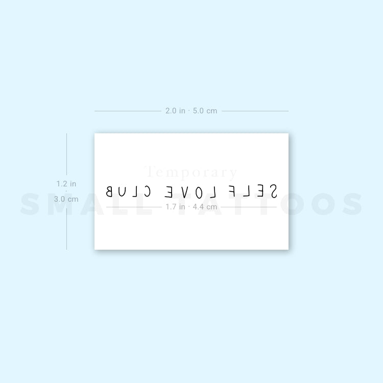 Self Love Club Temporary Tattoo By M3.Ink (Set of 3)