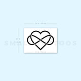 Intertwined Heart And Infinity Temporary Tattoo (Set of 3)