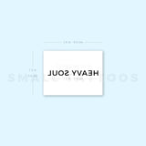 Uppercase HEAVY SOUL Temporary Tattoo (Set of 3)