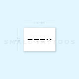 Morse Code 2 Temporary Tattoo (Set of 3)