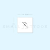 Letter J Script Temporary Tattoo (Set of 3)