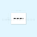 Morse Code J Temporary Tattoo (Set of 3)