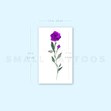 Purple Rose By Lena Fedchenko Temporary Tattoo (Set of 3)