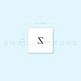 Uppercase Zeta Temporary Tattoo (Set of 3)