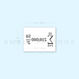 Bitcoin Supply Formula Temporary Tattoo (Set of 3)