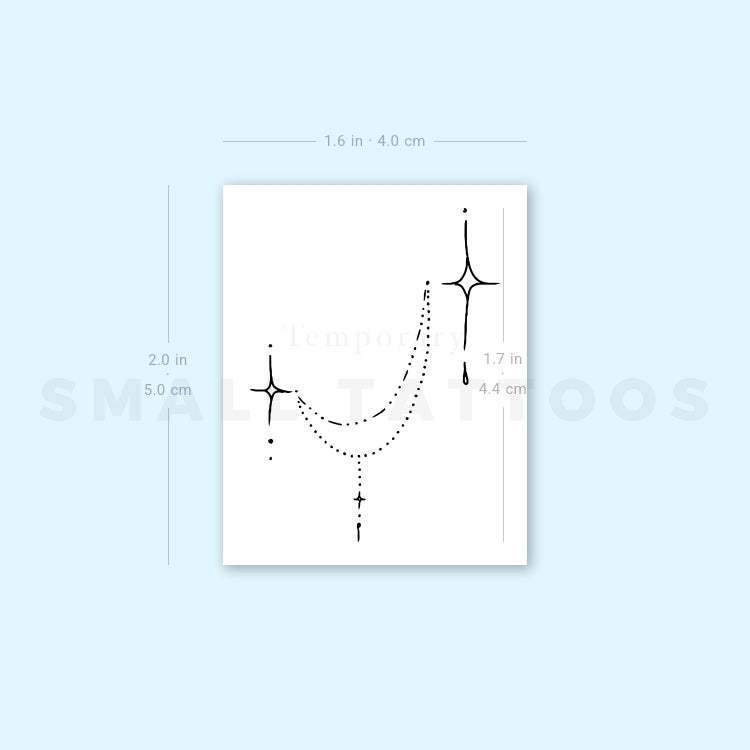 Star Ornament Temporary Tattoo By M3.Ink (Set of 3)