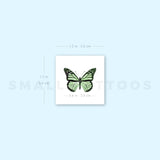 Green Butterfly Temporary Tattoo (Set of 3)