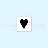 Black Heart Temporary Tattoo (Set of 3)