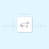 Small Dachshund Temporary Tattoo (Set of 3)