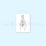 Crossed Fingers Temporary Tattoo (Set of 3)