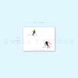 Skiers Temporary Tattoo (Set of 3)
