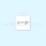 Minimalist Dachshund Temporary Tattoo (Set of 3)