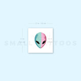 Alien Head By Ann Lilya Temporary Tattoo (Set of 3)