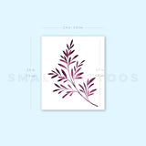 Garnet Leaves By Ann Lilya Temporary Tattoo (Set of 3)