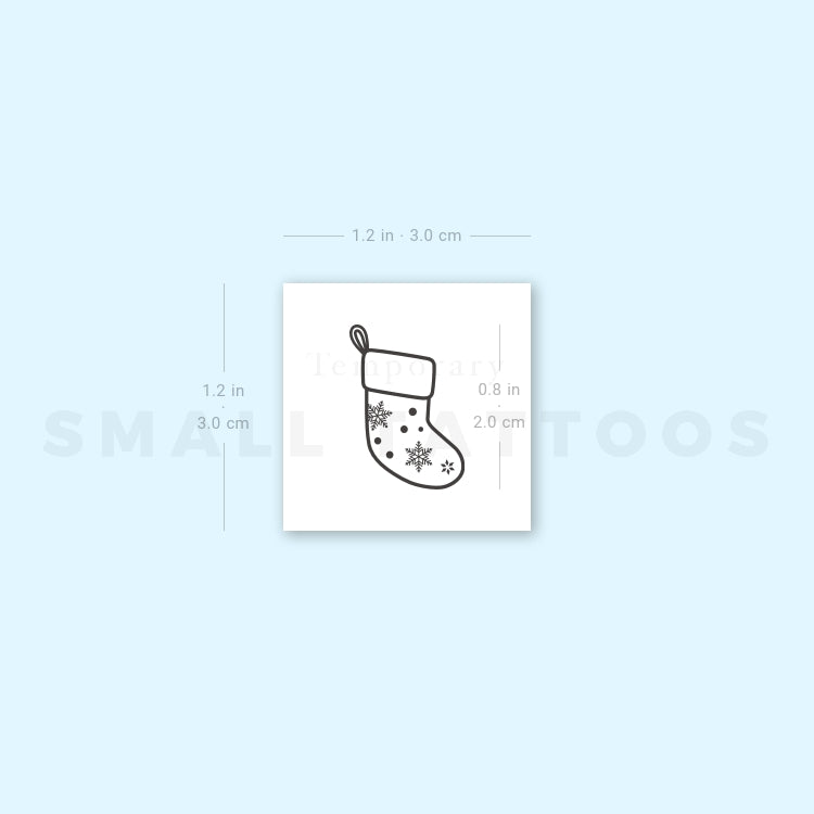 Christmas Stocking Temporary Tattoo (Set of 3)