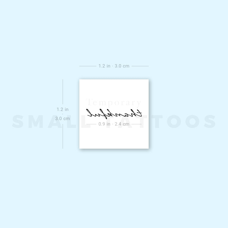 Thankful Temporary Tattoo (Set of 3)