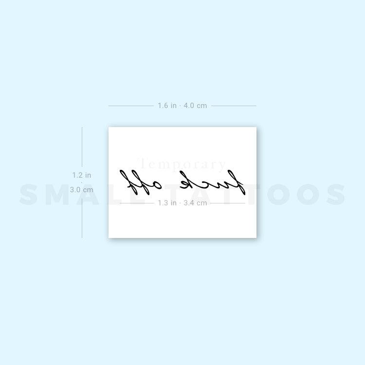 Fuck Off Temporary Tattoo (Set of 3)